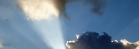 Glory bursting through clouds