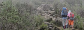 Climbing up Mt. Kilimanjaro